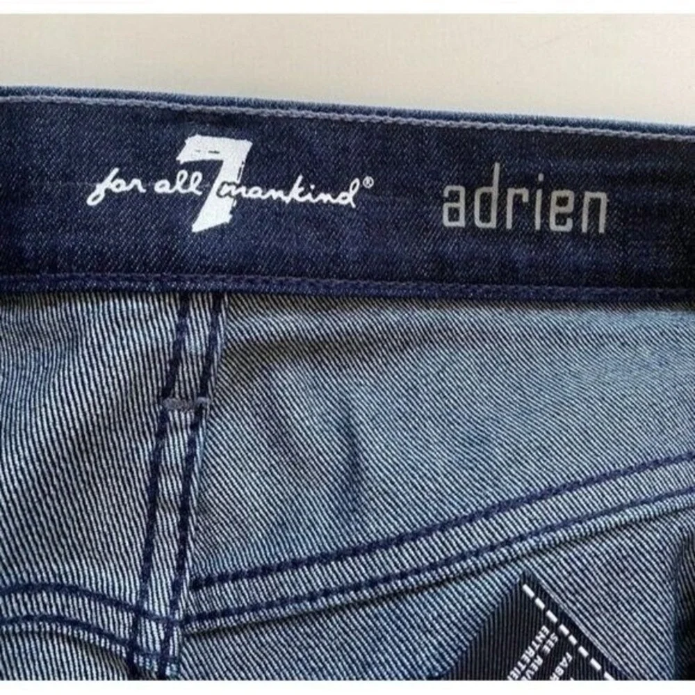 7 For All Mankind Mens Size 36x29 Blue Cotton Blend Adrien Straight Denim Jeans